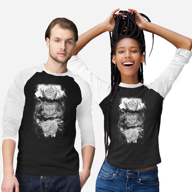 The Monster Trio-Unisex-Baseball-Tee-fanfabio