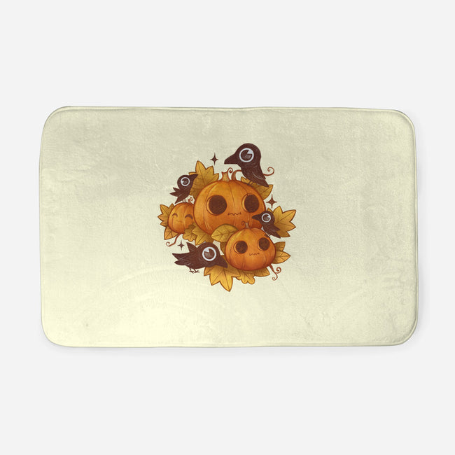 Pumpkins And Crows-None-Memory Foam-Bath Mat-ricolaa