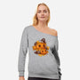 Pumpkins And Crows-Womens-Off Shoulder-Sweatshirt-ricolaa