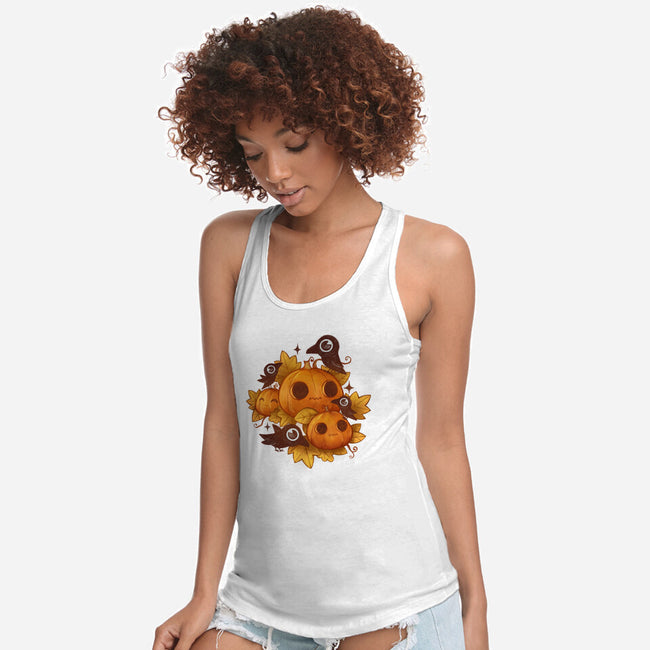 Pumpkins And Crows-Womens-Racerback-Tank-ricolaa