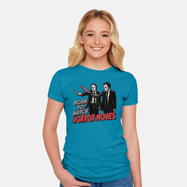 Horror Duo-Womens-Fitted-Tee-momma_gorilla