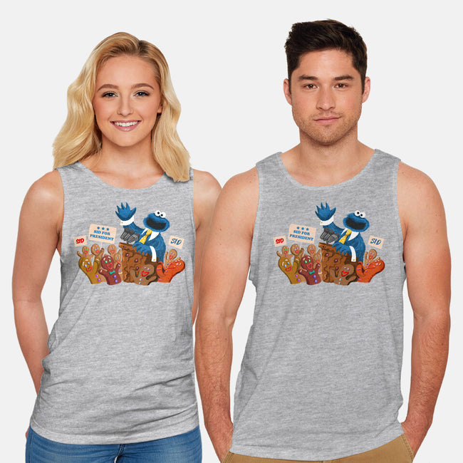 Cookie Monster For President-Unisex-Basic-Tank-ugurbs