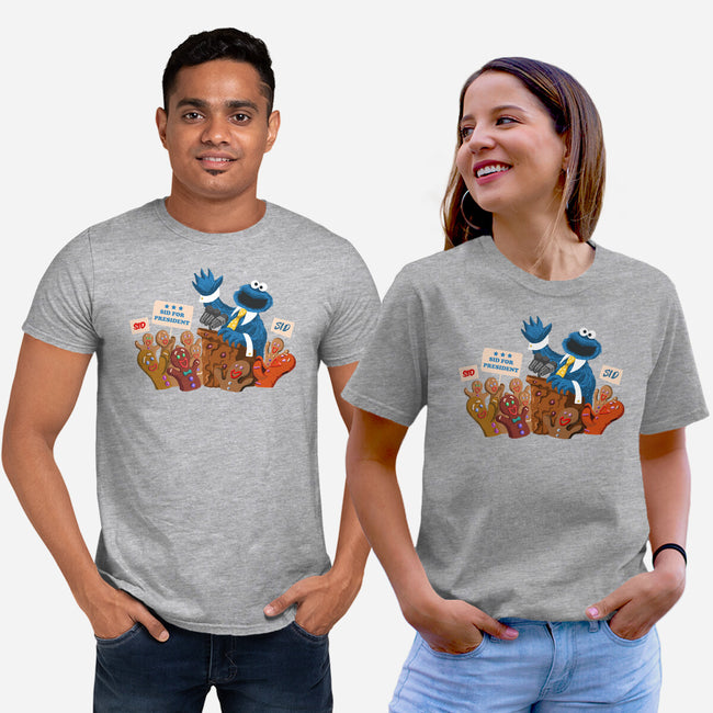 Cookie Monster For President-Unisex-Basic-Tee-ugurbs