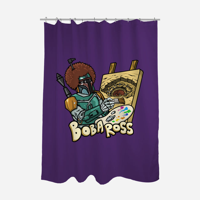 Bob-A-Ross-None-Polyester-Shower Curtain-ugurbs