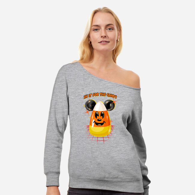 Here For The Candy-Womens-Off Shoulder-Sweatshirt-palmstreet