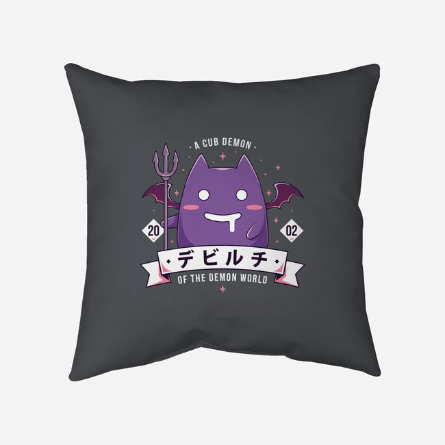 Small Demon-None-Removable Cover w Insert-Throw Pillow-Alundrart