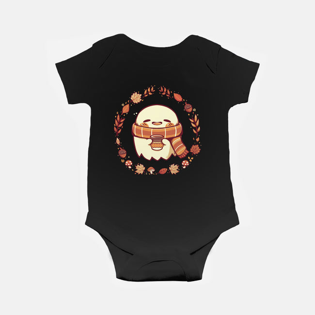 Ghostly Fall Vibes-Baby-Basic-Onesie-TechraNova