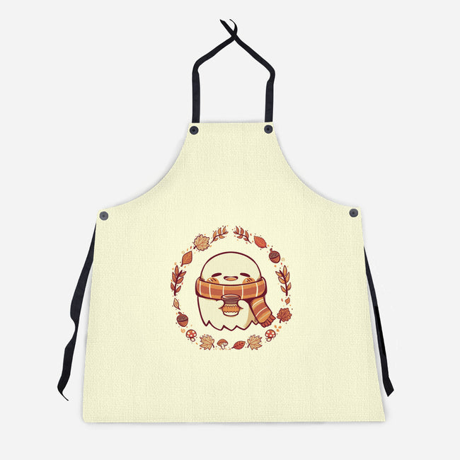 Ghostly Fall Vibes-Unisex-Kitchen-Apron-TechraNova