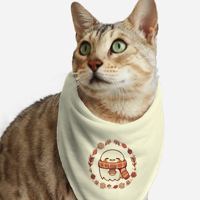 Ghostly Fall Vibes-Cat-Bandana-Pet Collar-TechraNova