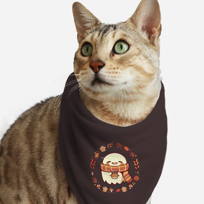 Ghostly Fall Vibes-Cat-Bandana-Pet Collar-TechraNova