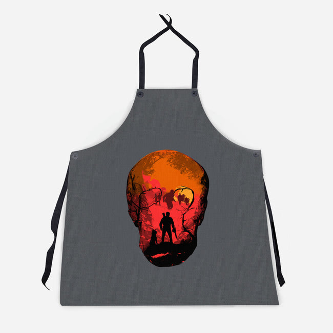 Evil Dead Fight-Unisex-Kitchen-Apron-heydale