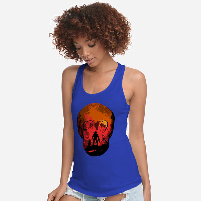 Evil Dead Fight-Womens-Racerback-Tank-heydale