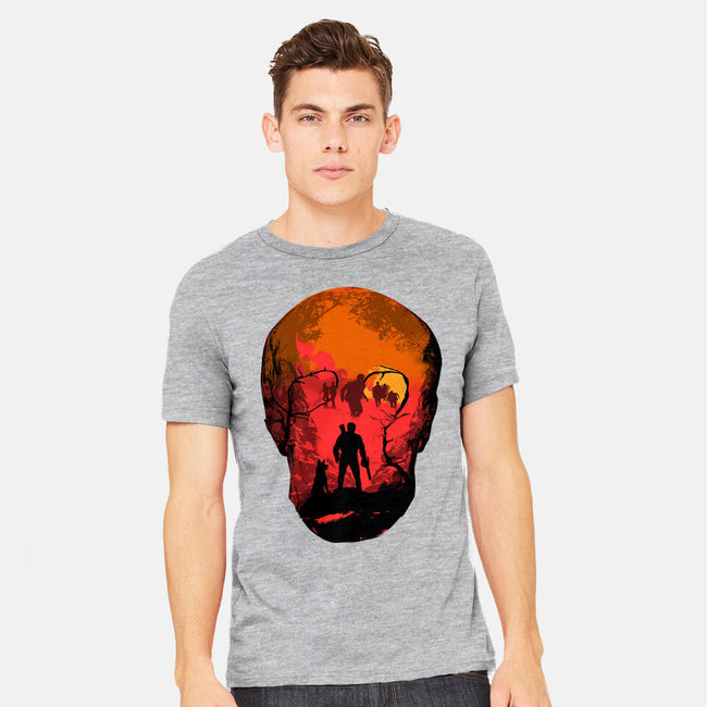 Evil Dead Fight-Mens-Heavyweight-Tee-heydale