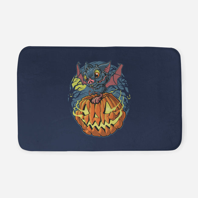 Spooky Night Bat-None-Memory Foam-Bath Mat-Betmac