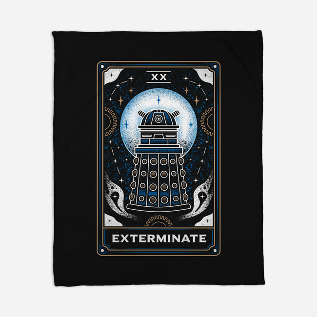 Exterminate Tarot Card-None-Fleece-Blanket-Logozaste