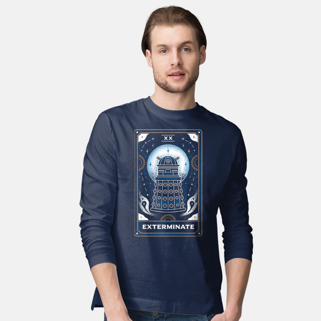 Exterminate Tarot Card-Mens-Long Sleeved-Tee-Logozaste