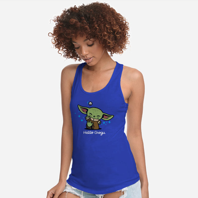 Hello Child-Womens-Racerback-Tank-Boggs Nicolas