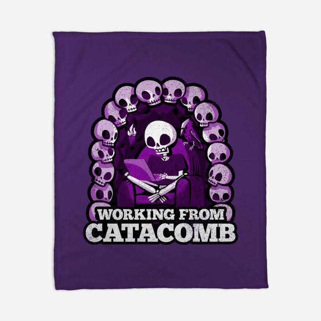 Working From Catacomb-None-Fleece-Blanket-Aarons Art Room