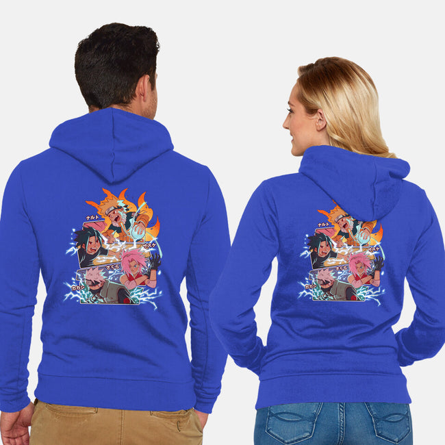 Naruto Battle-Unisex-Zip-Up-Sweatshirt-jacnicolauart