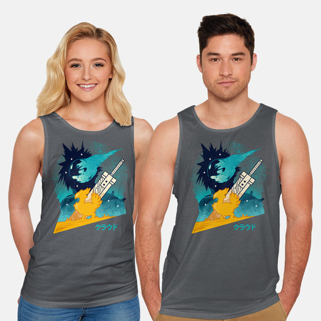 Cloud And Chocobo-Unisex-Basic-Tank-Logozaste