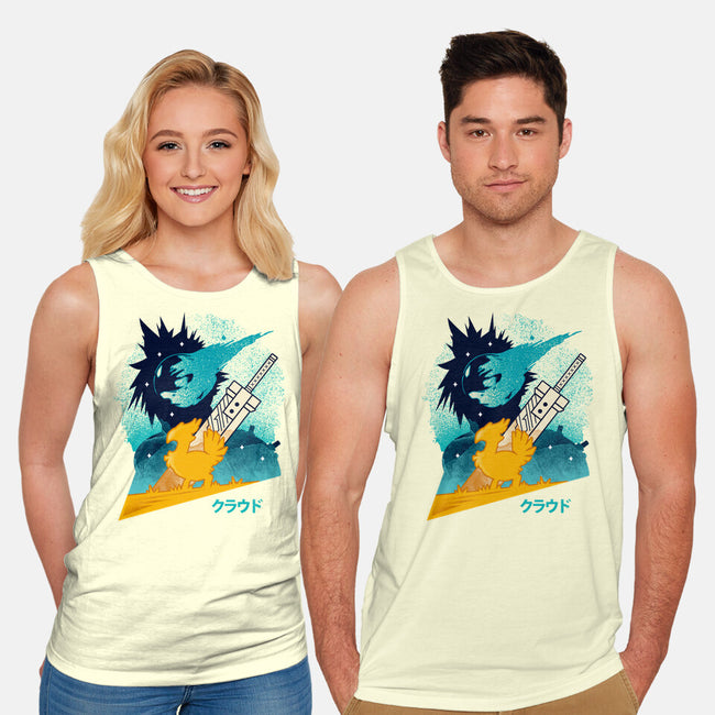 Cloud And Chocobo-Unisex-Basic-Tank-Logozaste