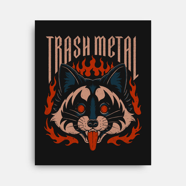 Trash Metal Raccoon-None-Stretched-Canvas-Thiago Correa