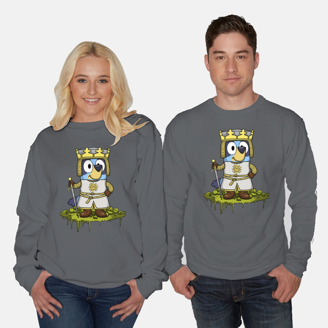 Bluey And The Holy Grail-Unisex-Crew Neck-Sweatshirt-JamesQJO