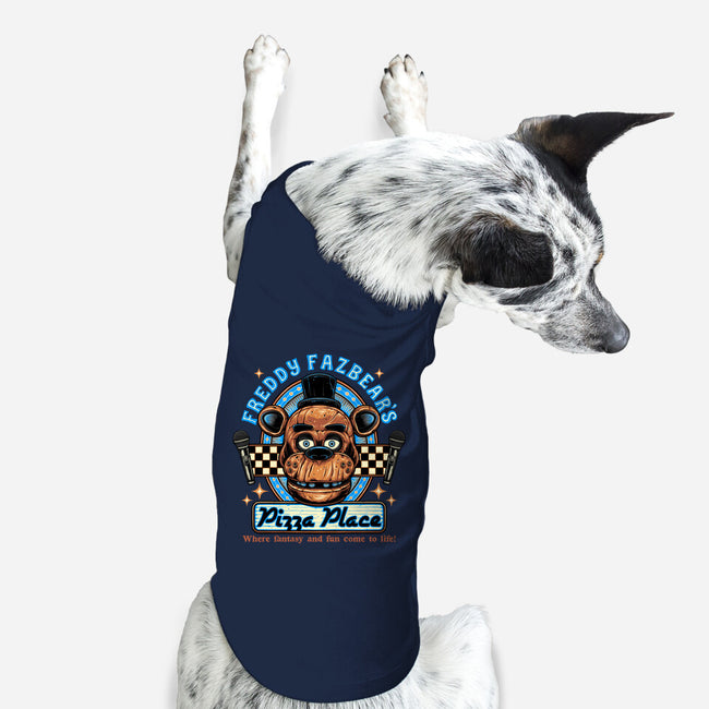 Freddy’s Pizza Place-Dog-Basic-Pet Tank-momma_gorilla