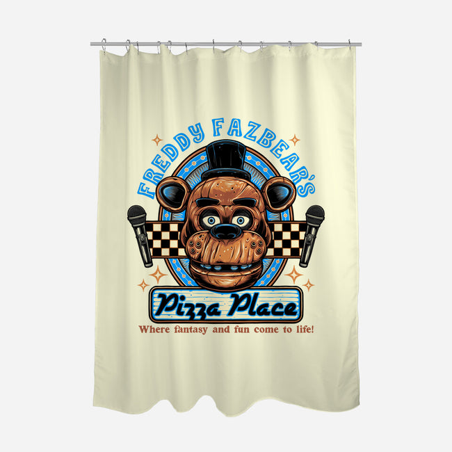 Freddy’s Pizza Place-None-Polyester-Shower Curtain-momma_gorilla