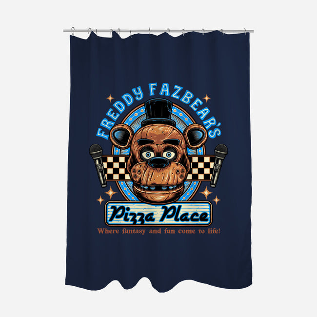 Freddy’s Pizza Place-None-Polyester-Shower Curtain-momma_gorilla