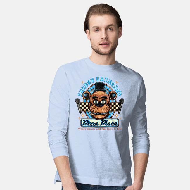 Freddy’s Pizza Place-Mens-Long Sleeved-Tee-momma_gorilla