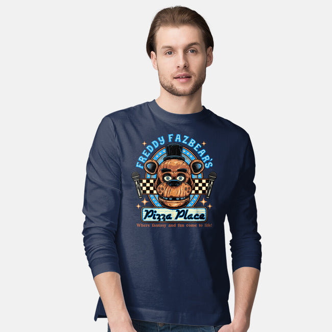 Freddy’s Pizza Place-Mens-Long Sleeved-Tee-momma_gorilla