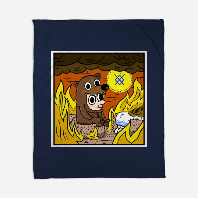 The Bear Is Fine-None-Fleece-Blanket-MarianoSan