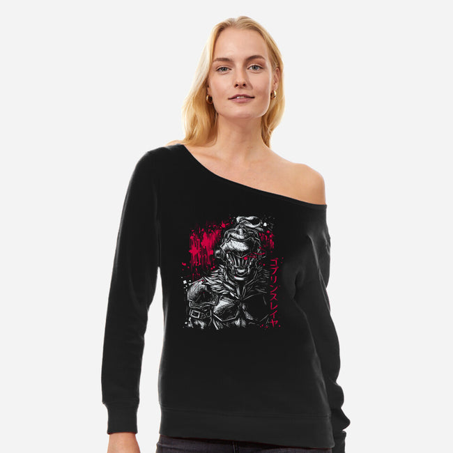 Goblin Slayer-Womens-Off Shoulder-Sweatshirt-xMorfina