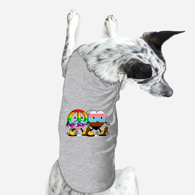 Peace And Love Friends-Dog-Basic-Pet Tank-sebasebi