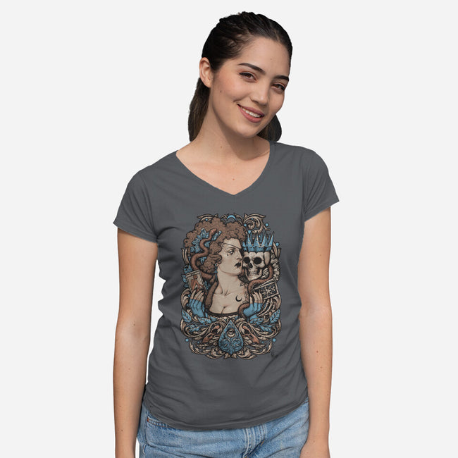 Madame Planchette-Womens-V-Neck-Tee-MedusaD