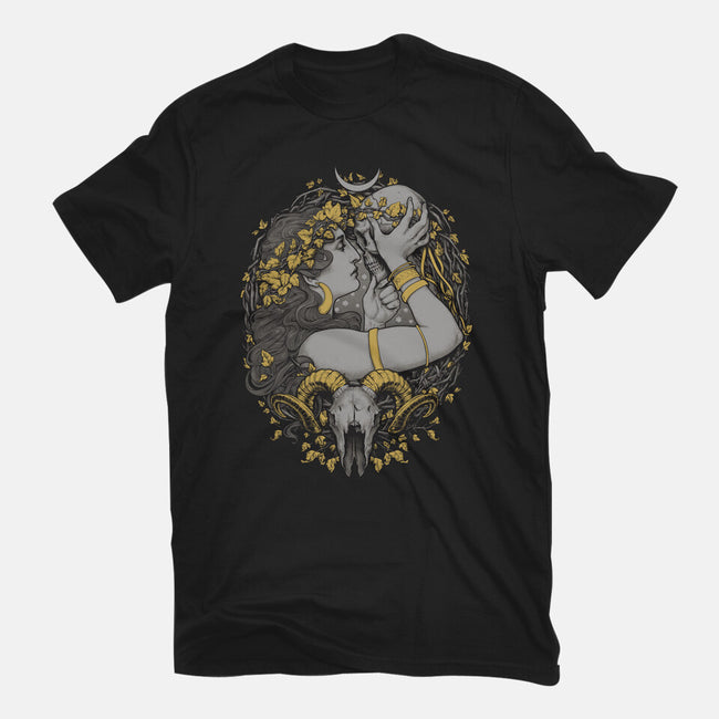 Skull Witch-Womens-Basic-Tee-MedusaD