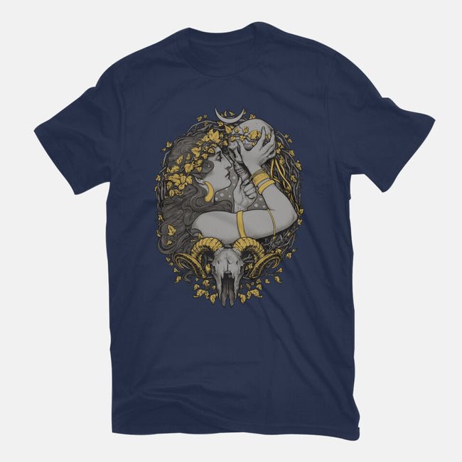 Skull Witch-Womens-Basic-Tee-MedusaD