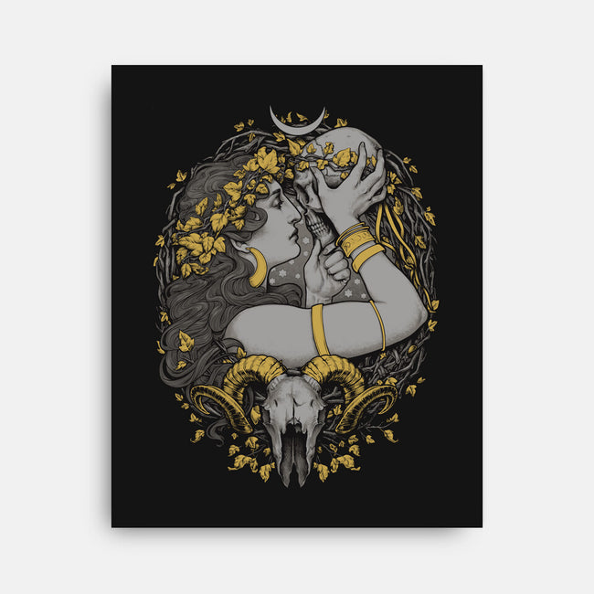 Skull Witch-None-Stretched-Canvas-MedusaD