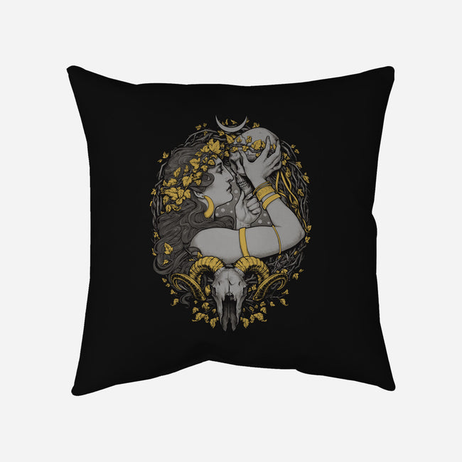 Skull Witch-None-Non-Removable Cover w Insert-Throw Pillow-MedusaD