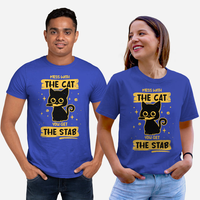 Stab Cat-Unisex-Basic-Tee-retrodivision