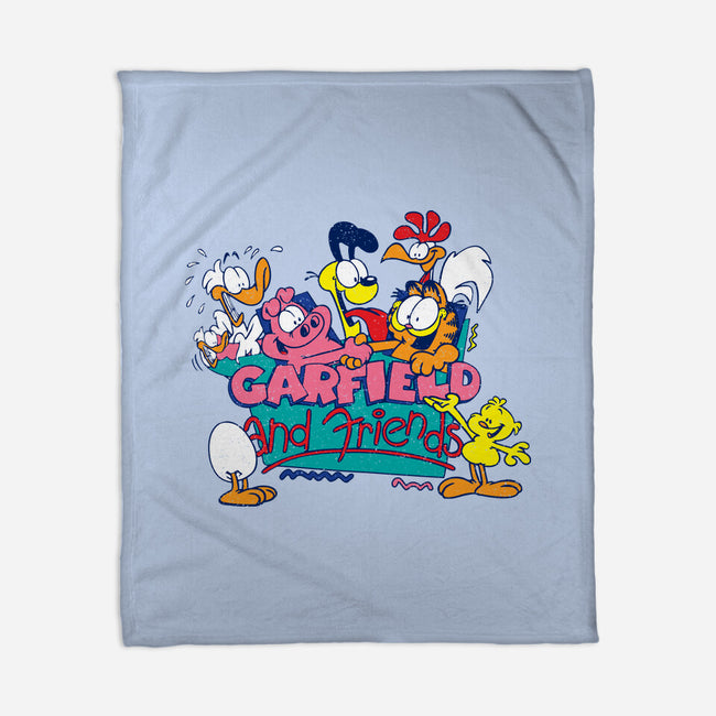 Cat And Friends-None-Fleece-Blanket-dalethesk8er