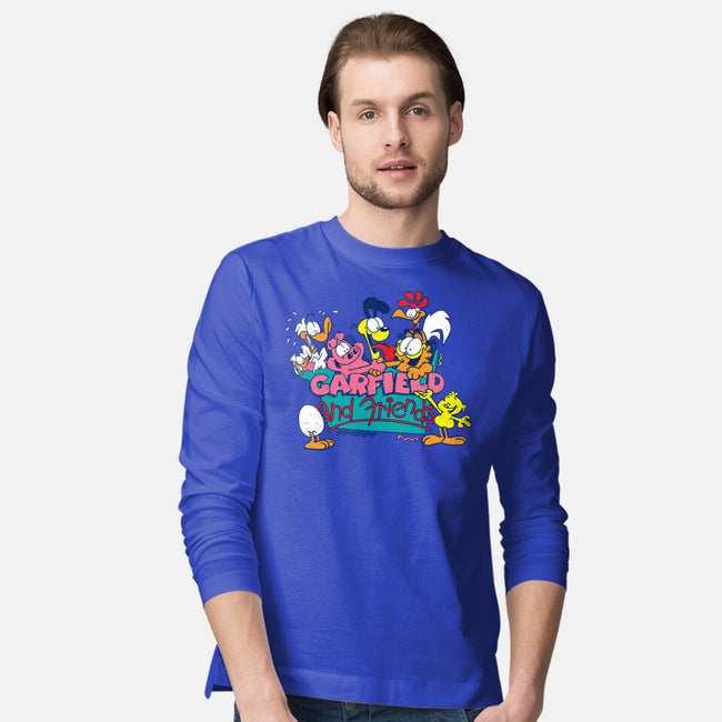 Cat And Friends-Mens-Long Sleeved-Tee-dalethesk8er