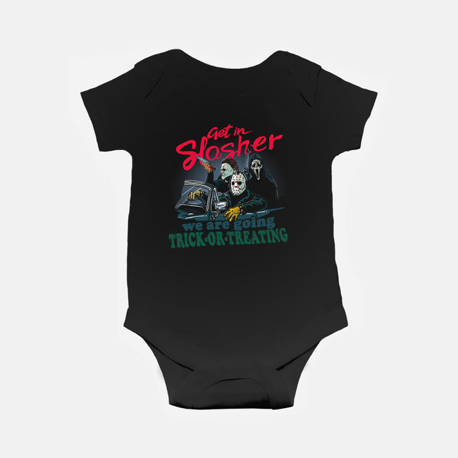 Get In Slasher-Baby-Basic-Onesie-AndreusD