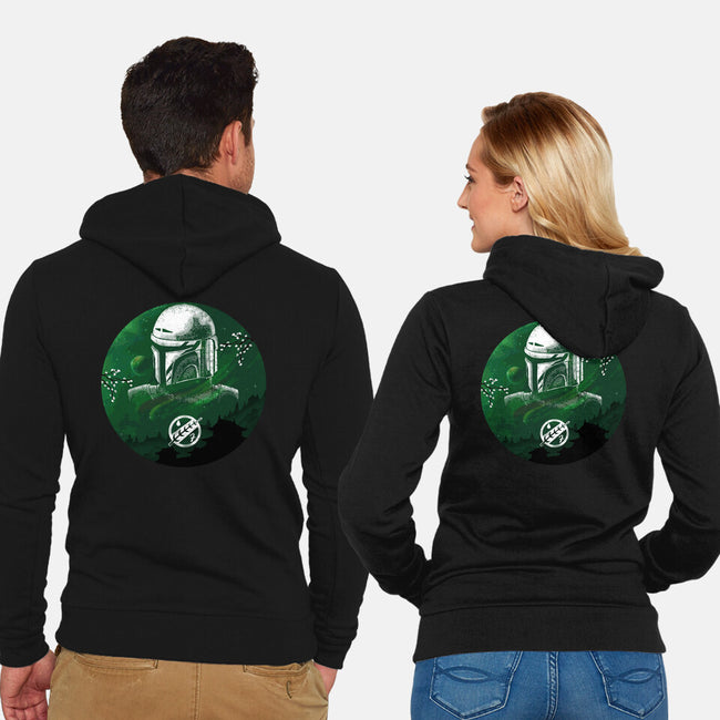 Hunter Galaxy-Unisex-Zip-Up-Sweatshirt-Astrobot Invention