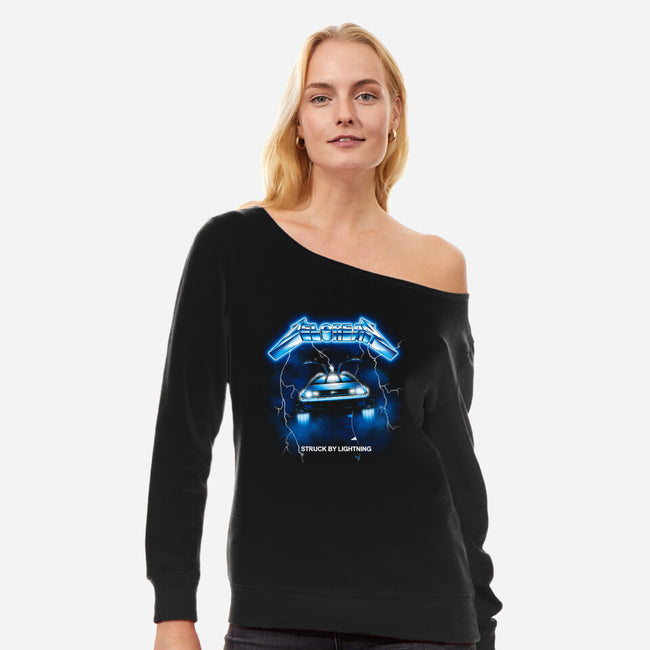 Struck By Lightning-Womens-Off Shoulder-Sweatshirt-Getsousa!