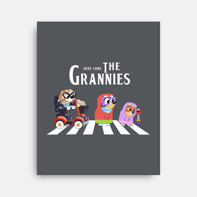 Grannies Crossing-None-Stretched-Canvas-Alexhefe