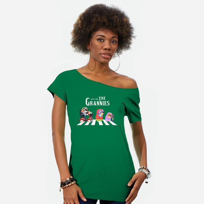 Grannies Crossing-Womens-Off Shoulder-Tee-Alexhefe