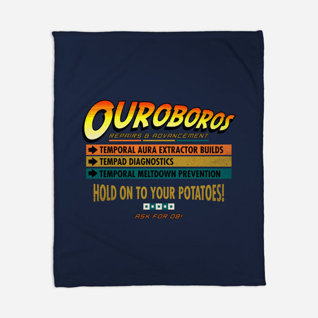 Ouroboros Repairs-None-Fleece-Blanket-rocketman_art