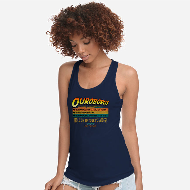 Ouroboros Repairs-Womens-Racerback-Tank-rocketman_art